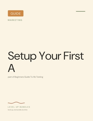 Setup Your First A/B Test