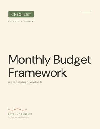 Monthly Budget Framework