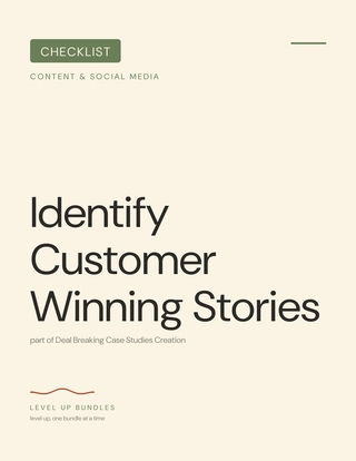 Identify Customer Winning Stories