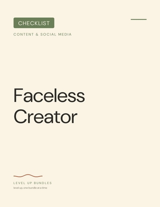 Faceless Creator - Checklist