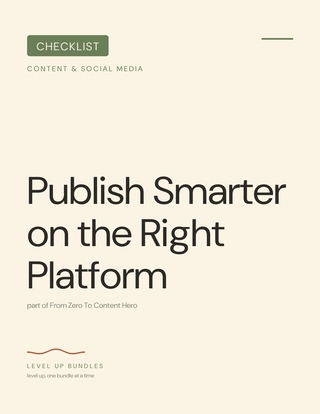 Publish Smarter on the Right Platform
