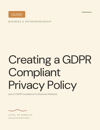 Creating a GDPR Compliant Privacy Policy