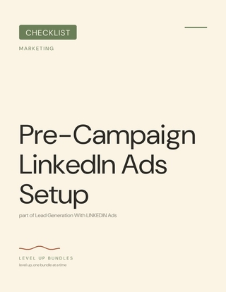 Pre-Campaign LinkedIn Ads Setup