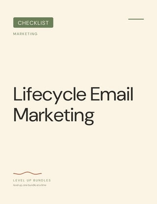 Lifecycle Email Marketing - Checklist