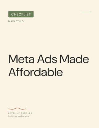 Meta Ads Made Affordable - Checklist