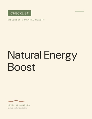Natural Energy Boost - Checklist