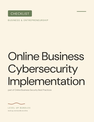 Online Business Cybersecurity Implementation