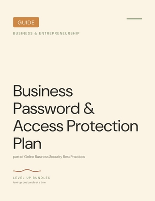 Business Password & Access Protection Plan