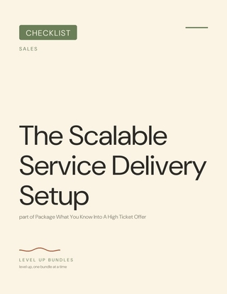 The Scalable Service Delivery Setup