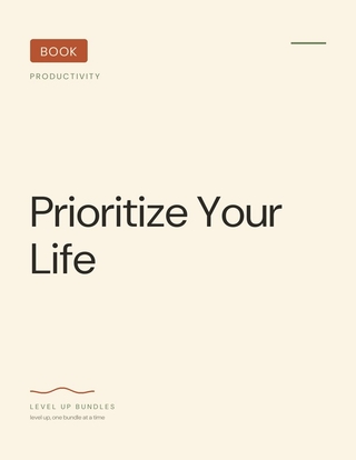 Prioritize Your Life