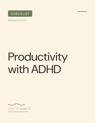 Productivity with ADHD - Checklist