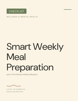 Smart Weekly Meal Preparation