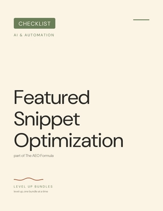Featured Snippet Optimization