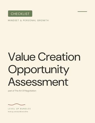 Value Creation Opportunity Assessment
