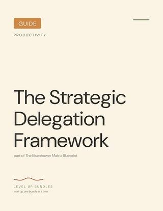 The Strategic Delegation Framework