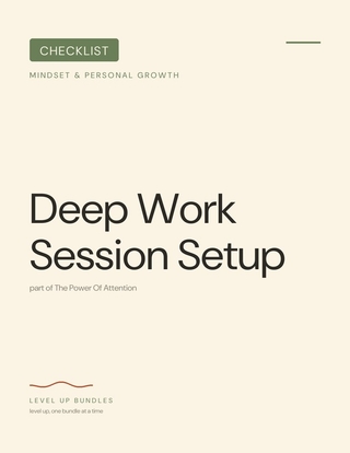 Deep Work Session Setup