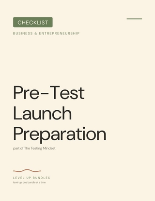Pre-Test Launch Preparation