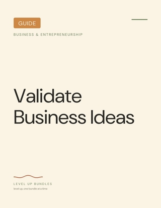 Validate Business Ideas - Guide