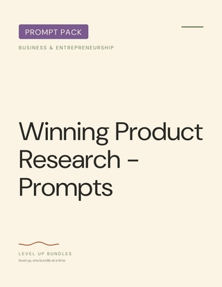 Winning Product Research - Prompts